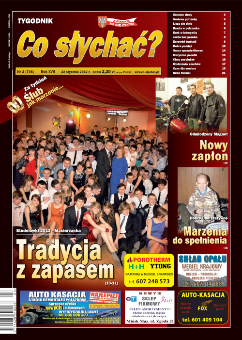 Okładka gazety Co słychać? - nr 3 (746) 2012